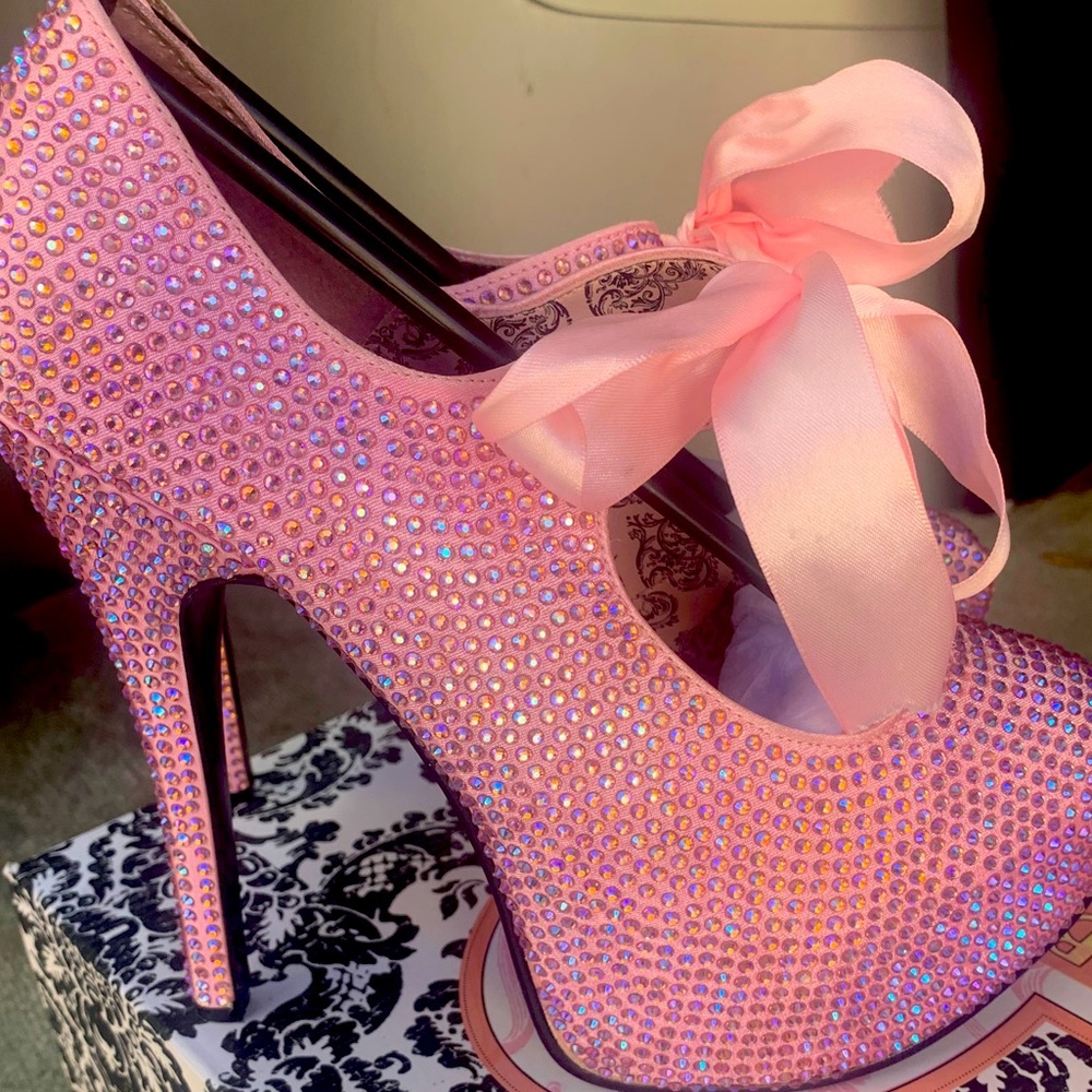 Bordello Swarovski Pumps in OG box. Worn once.